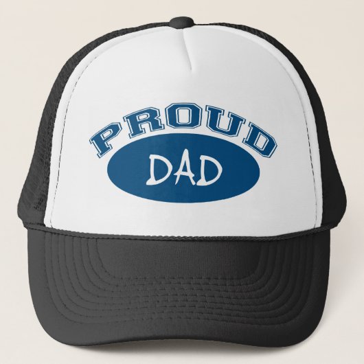 Papa proud (blauw) trucker pet (Voorkant)