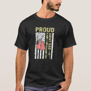 Papa Proud Leger Va Vlag Vlag Camo Dog tassen Mili T-shirt