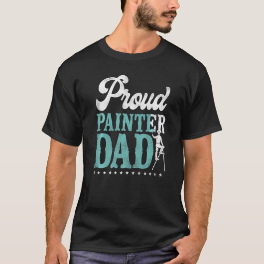 Papa Proud Painter Painter T-shirt (Voorkant)
