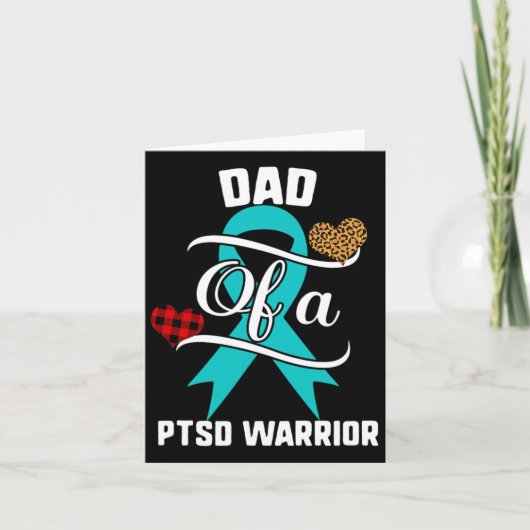 Papa PTSS Bewustzijn Leopard Post-traumatische Str Kaart (Voorkant)