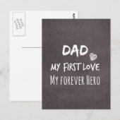 Papa Quote: Mijn eerste liefde, mijn eeuwig Hero Briefkaart (Voorkant / Achterkant)