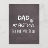 Papa Quote: Mijn eerste liefde, mijn eeuwig Hero Briefkaart (Voorkant)
