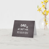 Papa Quote: Mijn eerste liefde, mijn eeuwig Hero Kaart (Gele Bloem)