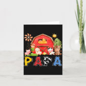 Papa Red Farm Cow Birthday Boy Matching Family Par Kaart (Voorkant)