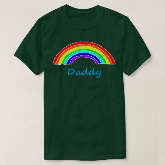Papa Regenboog voor Vaderdag T-shirt (Design voorkant)