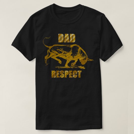 Papa Respect Bull Design T-shirt (Design voorkant)