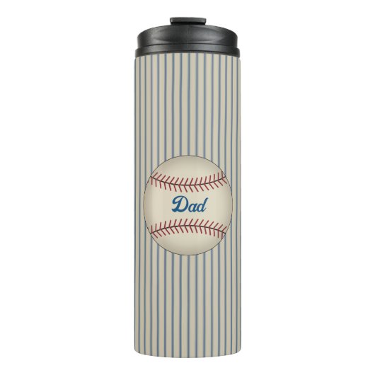Papa Retro Baseball Thermische Tumbler Thermosbeker (Voorkant)