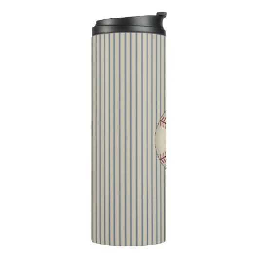 Papa Retro Baseball Thermische Tumbler Thermosbeker (Gedraaid links)