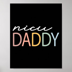 Papa Retro Kleurrijke Nicu Vader Boho Kleine Krijg Poster