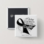 Papa Ribbon - Melanoma Skin Cancer Vierkante Button 5,1 Cm (Voorkant /achterkant)