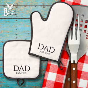 Papa Richt Klassieke Petten Vaderdag BBQ Ovenwant & Pannenlap Set