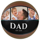 Papa Richt Moderne Zwarte 3 Foto Basketbal (Voorkant)