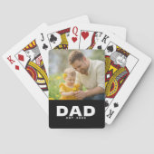 Papa Richt Opvallende Zwarte Foto Op Pokerkaarten (Achterkant)