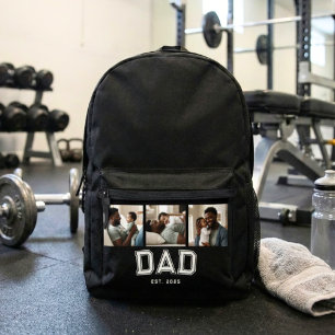Papa Richting Gezet Krachtig Wit Nieuwe Vader 3 Fo Bedrukte Rugzak