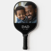 Papa Richtte Eenvoudige Leuke Foto Op Pickleball Paddle (Achterkant)