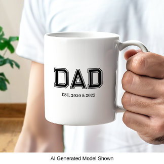 Papa Richtte Eenvoudige Moderne Hoge School Typogr Koffiemok