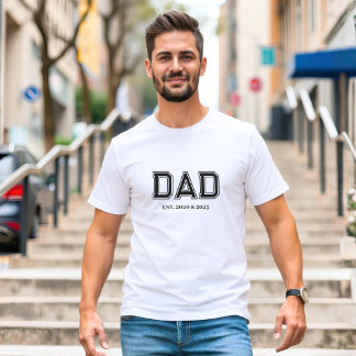 Papa Richtte Eenvoudige Moderne Typografie Wit Op T-shirt