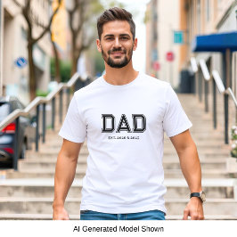 Papa Richtte Eenvoudige Moderne Typografie Wit Op T-shirt