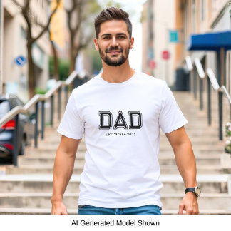 Papa Richtte Eenvoudige Moderne Typografie Wit Op T-shirt