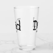 Papa Richtte Kordate Zwarte Witte Bier Op Glas (Links)