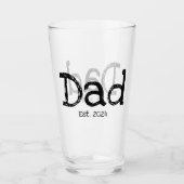Papa Richtte Kordate Zwarte Witte Bier Op Glas (Voorkant)