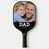 Papa Richtte Leuke Foto Op Pickleball Paddle (Voorkant)