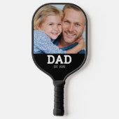 Papa Richtte Leuke Foto Op Pickleball Paddle (Achterkant)