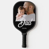 Papa Richtte Leuke Script Foto Pickleball Paddle o (Achterkant)