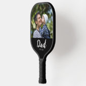Papa Richtte Leuke Scriptie Foto Op Pickleball Paddle (Links)