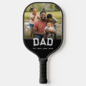 Papa Richtte Leuke Vette Foto Op Pickleball Paddle (Voorkant)