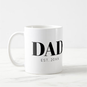 Papa Richtte Minimale Eenvoudige Tekst Op Jaar Koffiemok