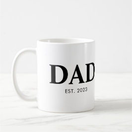 Papa Richtte Minimale Eenvoudige Tekst Op Jaar Koffiemok