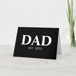 Papa Richtte Minimale Eenvoudige Vaderdag Op Kaart