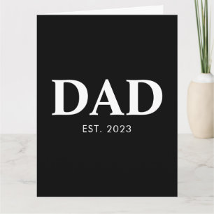 Papa Richtte Minimale Eenvoudige Vaderdag Op Kaart