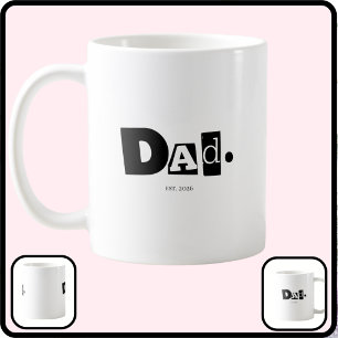 Papa Richtte Modern Vet Aangepast Jaar Koffiemok