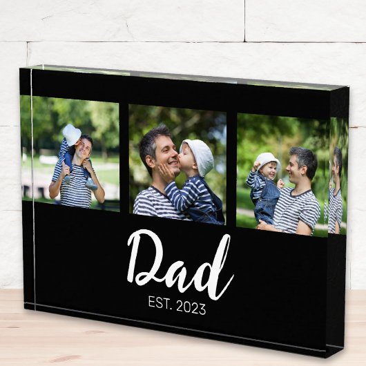 Papa Richtte Modern Vet Schrift Zwart 3 Foto