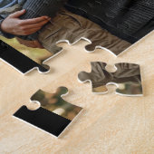 Papa Richtte Moderne 3 Foto Legpuzzel (Zijkant)