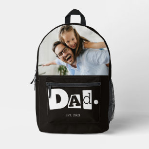 Papa Richtte Moderne Aangepaste Foto Op Bedrukte Rugzak