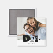 Papa Richtte Moderne Aangepaste Foto Op Magneet (Voorkant / Achterkant)