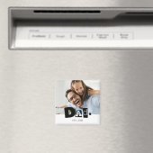 Papa Richtte Moderne Aangepaste Foto Op Magneet (Insitu (Vaatwasser))