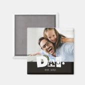 Papa Richtte Moderne Aangepaste Foto Op Magneet (Voorkant / Achterkant)