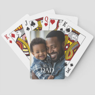 Papa Richtte Moderne Eenvoudige Foto Op  Pokerkaarten