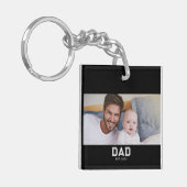 Papa Richtte Moderne Foto Op Sleutelhanger (Voorkant Links)