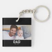 Papa Richtte Moderne Foto Op Sleutelhanger (Achterkant)