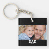 Papa Richtte Moderne Foto Op Sleutelhanger (Voorkant)