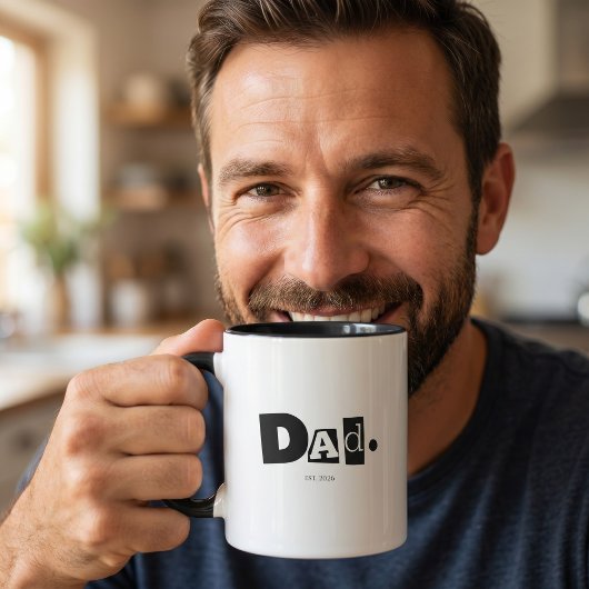 Papa Richtte Moderne Krachtige Aangepaste Jaar Mok