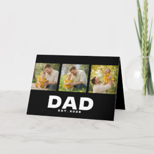 Papa Richtte Moderne Krachtige Zwarte 3 Foto Op  Kaart