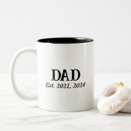 Papa Richtte Moderne Minimalist Op Tweekleurige Koffiemok