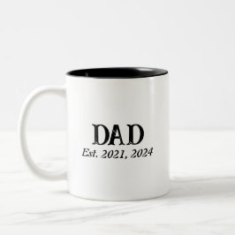 Papa Richtte Moderne Minimalist Op Tweekleurige Koffiemok