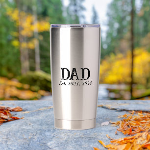 Papa richtte moderne minimalistische op geïsoleerde drinkbeker